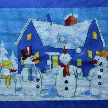 Работа «Веселые снеговики»