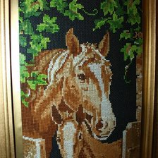 Работа «Лошадь с жеребенком»