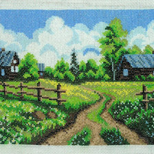 Работа «Деревенские мотивы»
