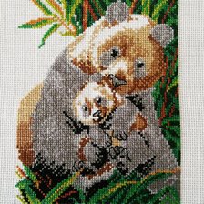 Работа «панда с малышом»