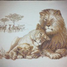 Работа «семья львов»