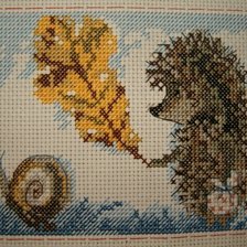 Работа «ежик с листом»