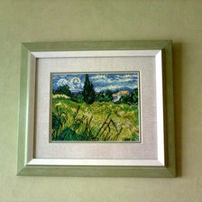 Работа «Ван Гог Пшеничное поле с кипарисами»