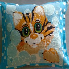 Работа «Котик.Детская подушечка»