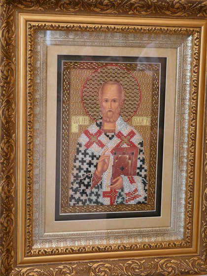 Работа «Св. Николай Чудотворец (бисер)»
