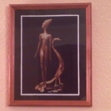 Работа «Серия "Золотые миражи". Девушка с павлином.»