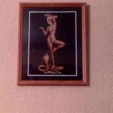 Работа «Серия "Золотые миражи". Девушка с коброй..»