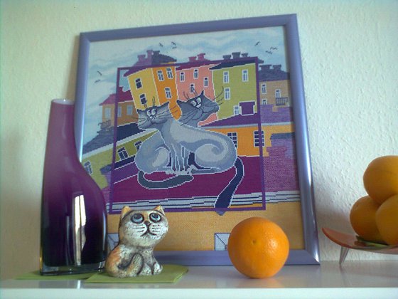 Работа «Коты на крыше»