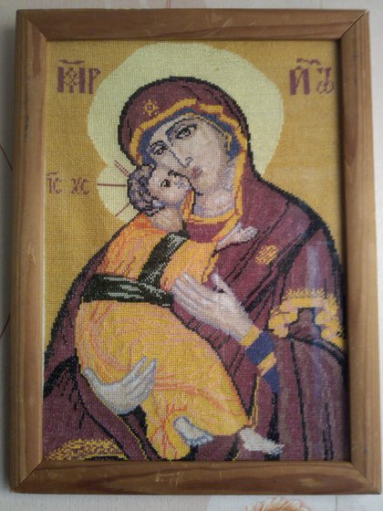 Работа «Владимирская икона Божьей Матери»