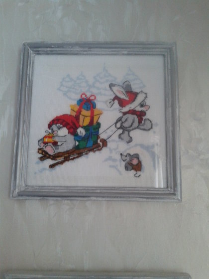 Работа «Зайчики на санках»