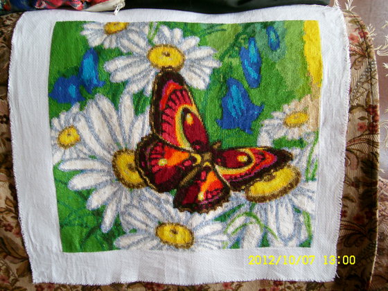 Работа «Бабочка с ромашками»