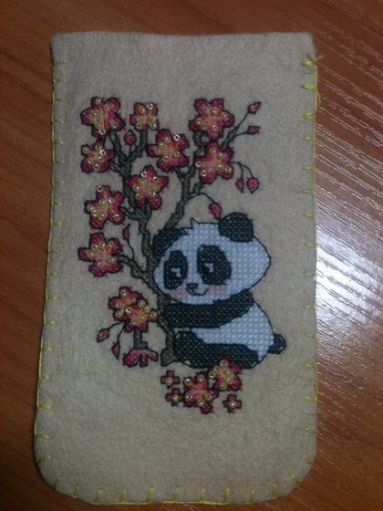 Работа «Панда на веточке»