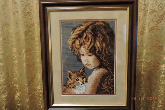 Работа «девочка с котенком»