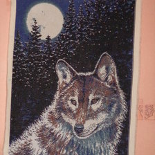 Работа «"волк и луна"»
