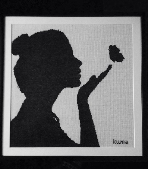 Работа «Тень девушки с бабочкой.»