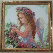 Работа «Ангел в цветах(оформленная)»