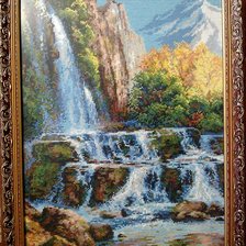 Работа «Пейзаж с водопадом»
