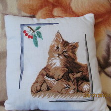Работа «Подушка Котята»