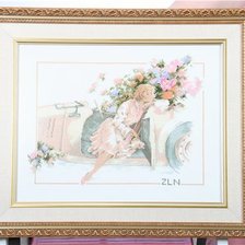 Работа «Дама в Бугатти, Ланарте»