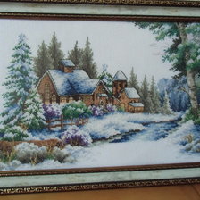 Работа «зимний домик»