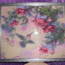 Работа «Колибри и фуксия»