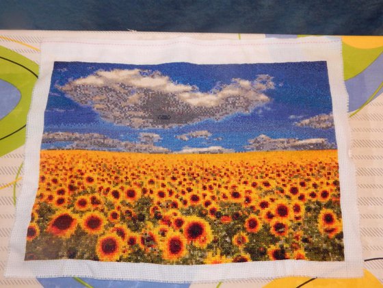 Работа «Поле подсолнухов»