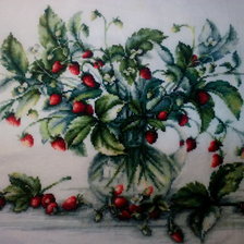 Работа «земляника в кувшине»