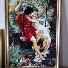 Работа «Влюбленные на качели.»