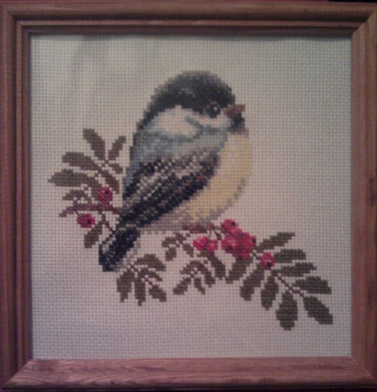 Работа «Синичка на рябинке»