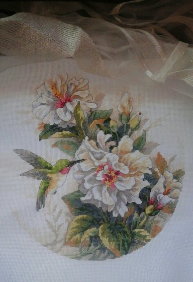 Работа «Гибискус и колибри.»