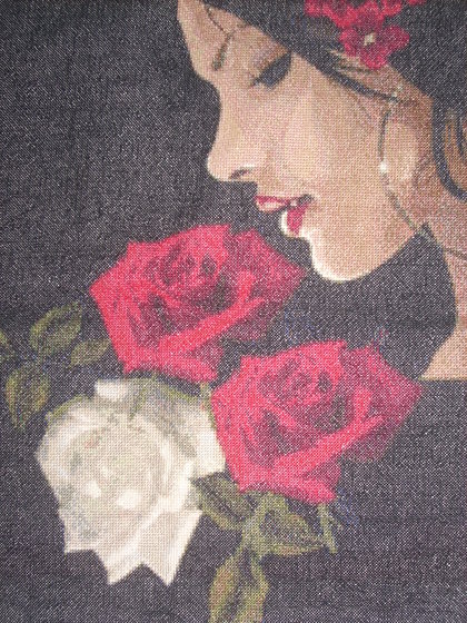 Работа «девушка,розы.»