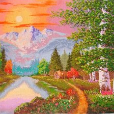 Работа «Лето красное»