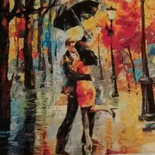 Работа «Двое под дождем»
