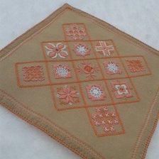 Работа «Салфетка в технике Хардангер»