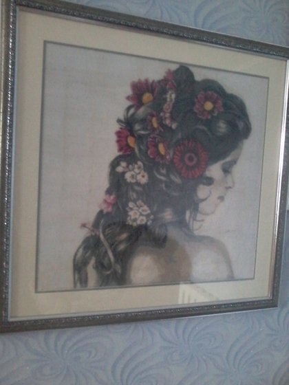 Работа «Дама с цветами»