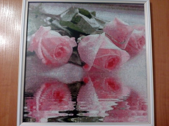 Работа «Розы с отражением»