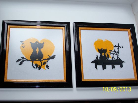 Работа «Влюбленные коты»