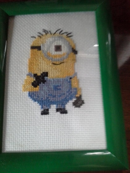 Работа «Миньончик в рамке»