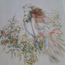 Работа «Девушка и лошадь»