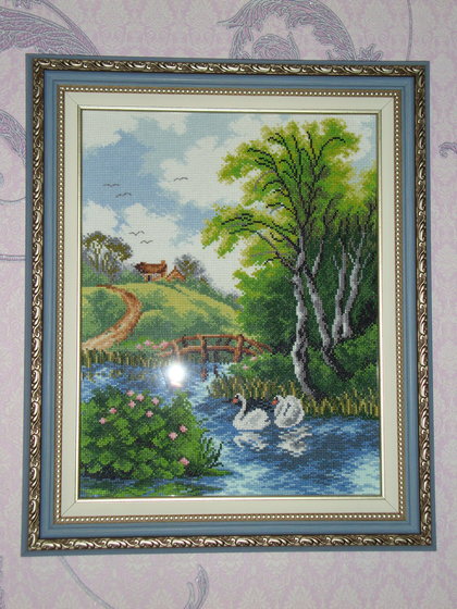 Работа «Пара лебедей»