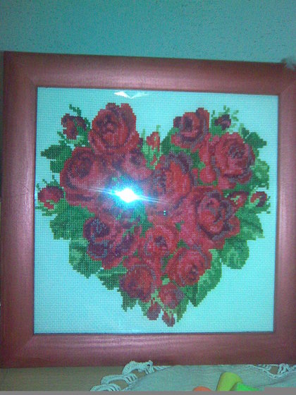 Работа «сердце из роз»