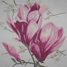 Работа «розовая магнолия»