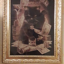 Работа «Кот на удачу»