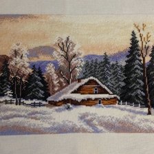 Работа «Избушка в зимнем лесу»