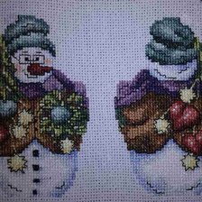 Работа «Елочная игрушка «снеговик с елкой»»