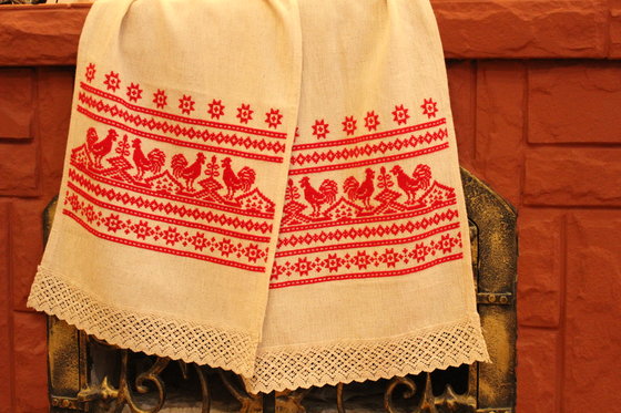 Работа «Рушник со старинным узором»