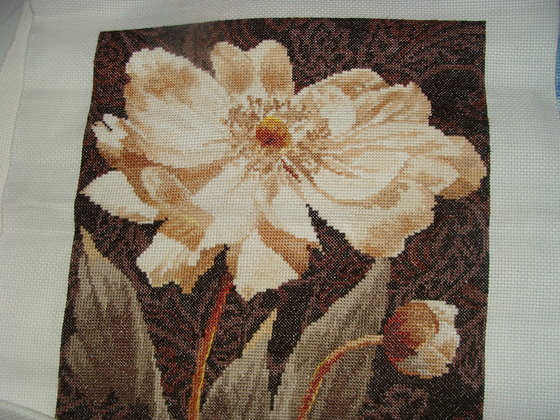 Работа «Белые цветы.В объятиях света»