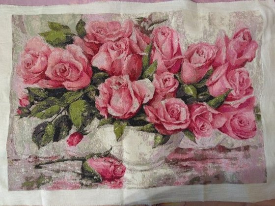 Работа «Розовые розы»