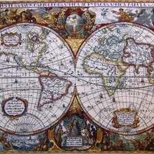 Работа «Старинная карта мира.»