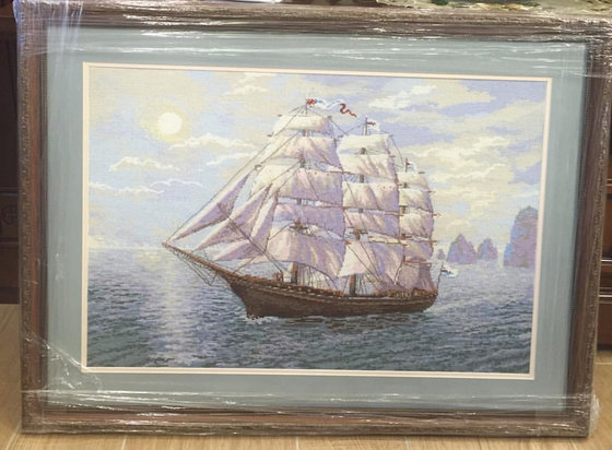 Работа «Риолис 1356 «Попутный ветер», Размер вышивки:60x40см»